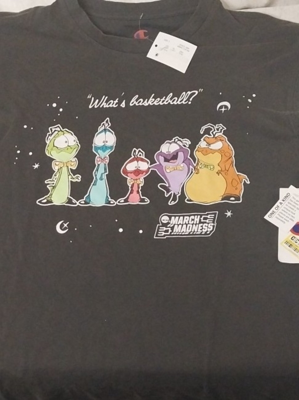 Champion Monstars Space Jam 'What's Basketball?' Graphic T‑Shirt - Charcoal Men